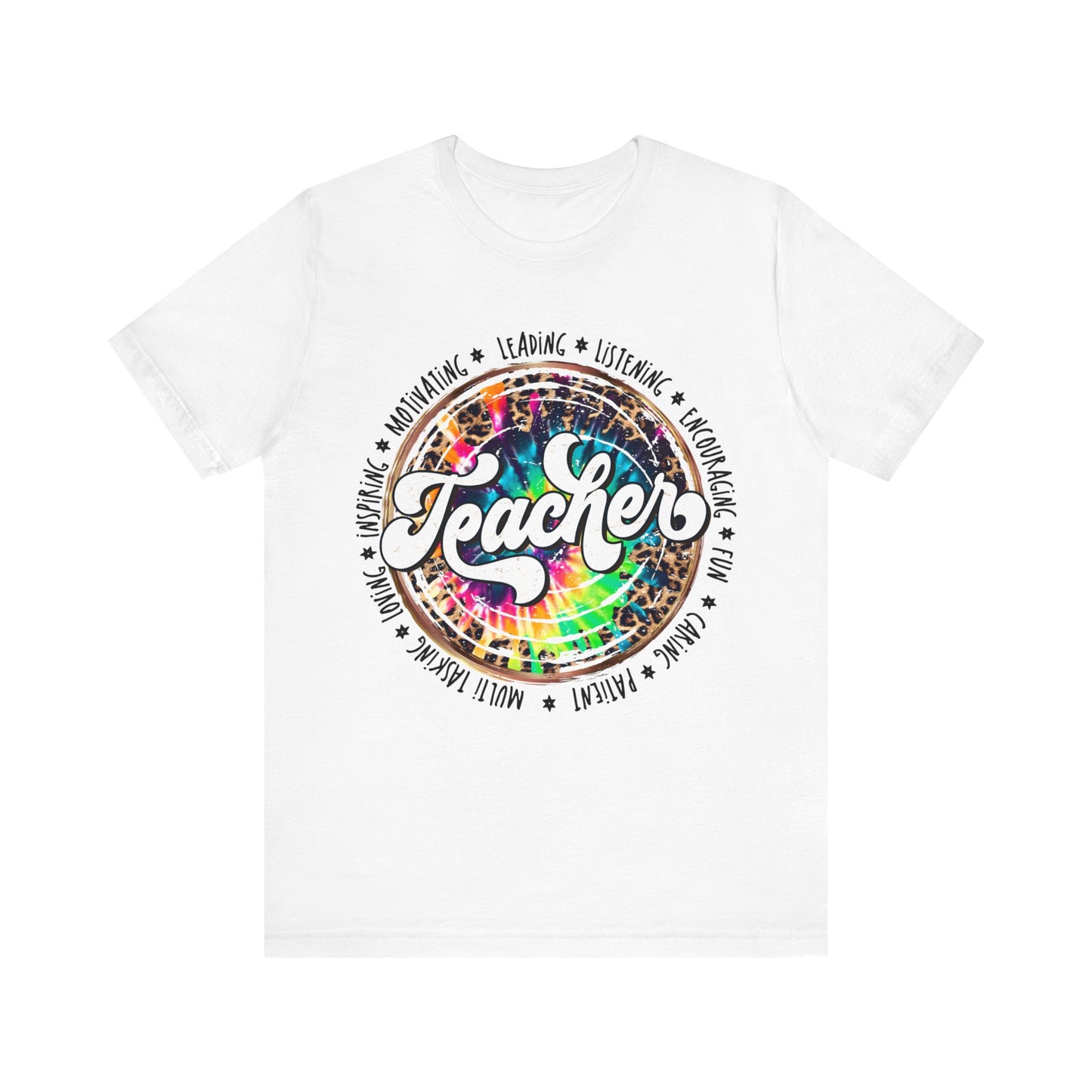 Leopard Tye Dye Teacher Tee