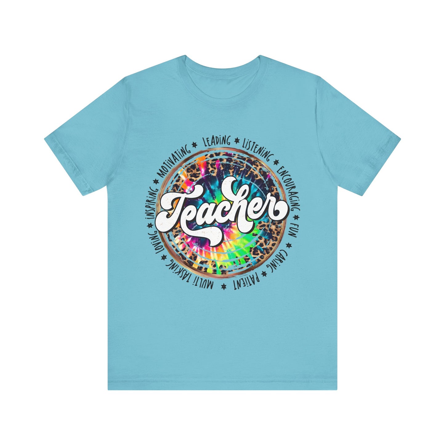 Leopard Tye Dye Teacher Tee