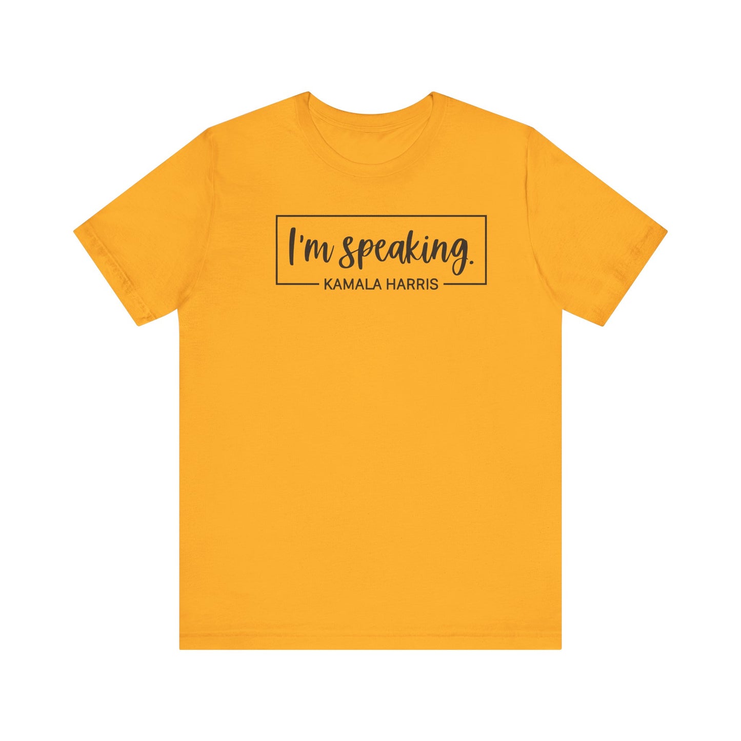 I'm speaking Tee
