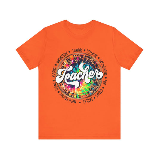 Leopard Tye Dye Teacher Tee